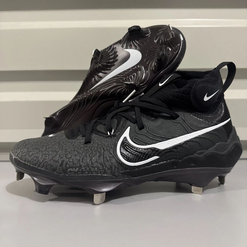 Nike Alpha Huarache NXT Black Metal Baseball Cleats DJ6517-010 Men’s Size 8